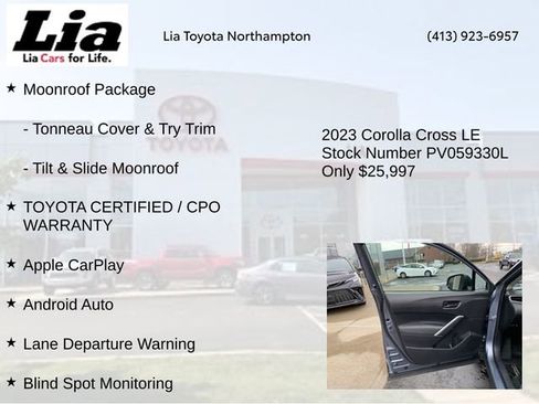 Used 2023 Toyota Corolla Cross LE w/ Moonroof Package AWD/4WD image 7