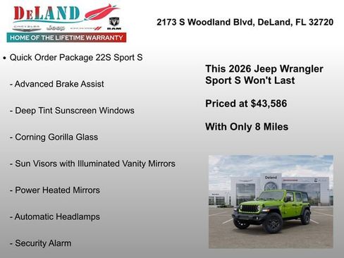 New 2026 Jeep Wrangler Unlimited Sport AWD/4WD image 7
