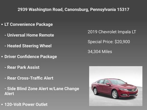 Used 2019 Chevrolet Impala LT w/ LT Convenience Package image 10