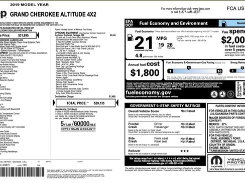 Used 2019 Jeep Grand Cherokee Altitude RWD image 5