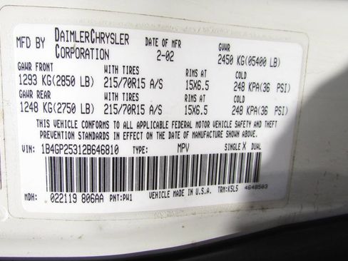 Used 2002 Dodge Caravan SE image 10