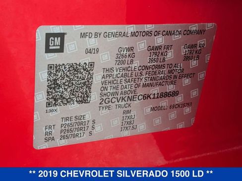 Used 2019 Chevrolet Silverado 1500 W/T w/ WT Convenience Package image 31