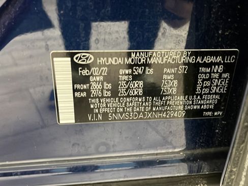 Used 2022 Hyundai Santa Fe SEL w/ Convenience + Premium Package AWD/4WD image 27