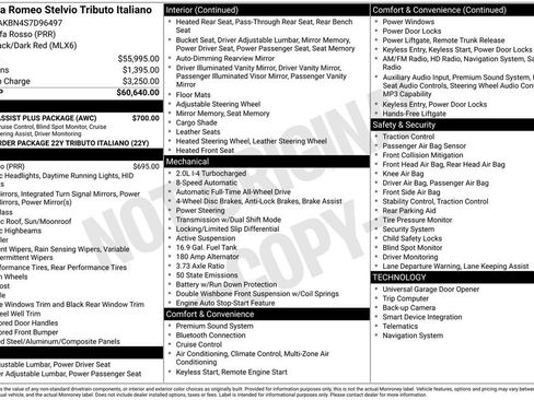 New 2025 Alfa Romeo Stelvio Tributo Italiano w/ Active Assist Plus Package image 38