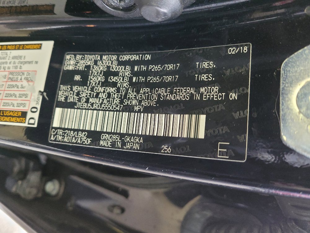 Used 2018 Toyota 4Runner SR5 Premium AWD/4WD image 33