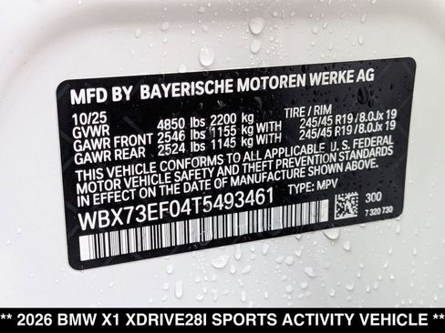 New 2026 BMW X1 xDrive28i w/ Convenience Package AWD/4WD image 20