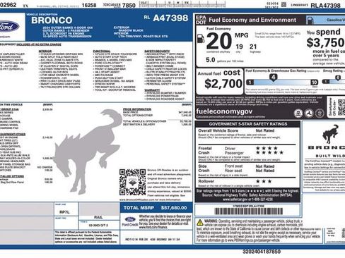 Certified 2024 Ford Bronco Outer Banks AWD/4WD image 5