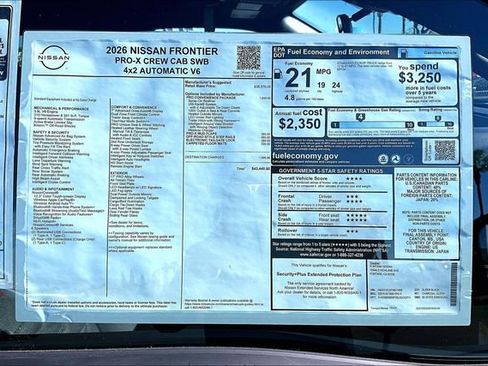 New 2026 Nissan Frontier Pro-X w/ Pro-X Convenience Package image 14