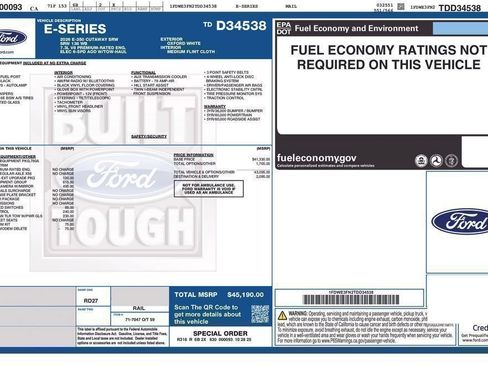 New 2026 Ford E-350 and Econoline 350 Super Duty w/ Power Equipment Group RWD image 20