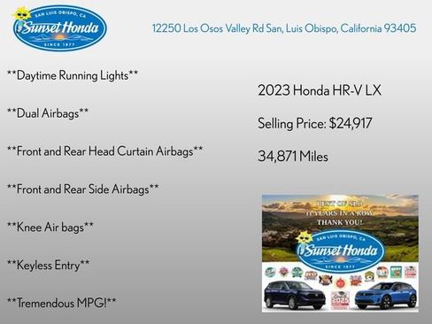 Used 2023 Honda HR-V LX image 3