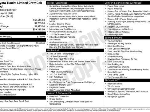 Used 2023 Toyota Tundra Limited w/ Power Package AWD/4WD image 17