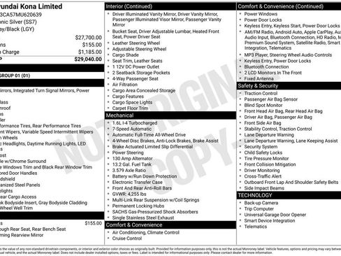 Used 2021 Hyundai Kona Limited image 26