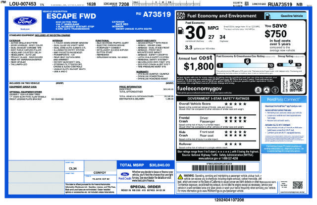 Used 2024 Ford Escape Active FWD image 40