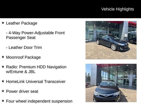 Used 2012 Toyota Camry XLE w/ Leather Pkg FWD image 14