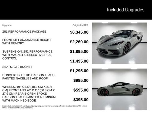 Used 2022 Chevrolet Corvette Stingray Preferred Conv w/ Z51 Performance Package RWD image 7