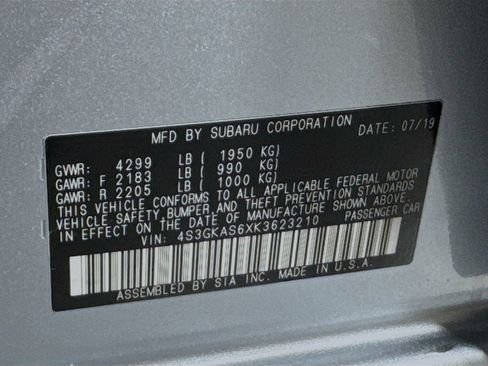 Used 2019 Subaru Impreza 2.0i Limited image 39