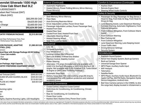 Used 2025 Chevrolet Silverado 1500 High Country w/ High Country Premium Package AWD/4WD image 35