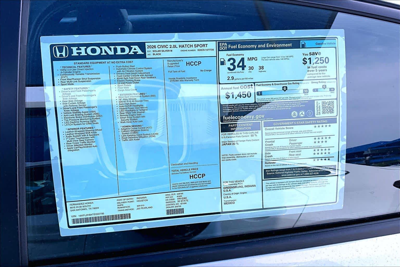 Used 2026 Honda Civic Sport image 18