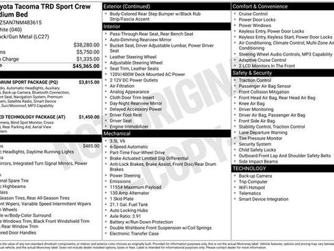Used 2022 Toyota Tacoma TRD Sport w/ TRD Premium Sport Package AWD/4WD image 23