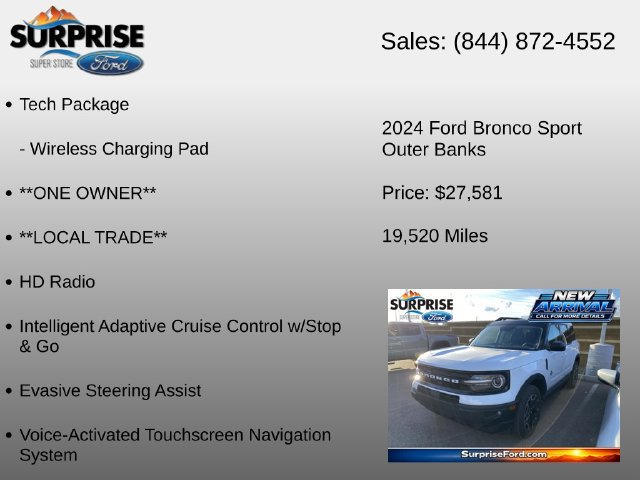 Used 2024 Ford Bronco Sport Outer Banks w/ Tech Package AWD/4WD image 12