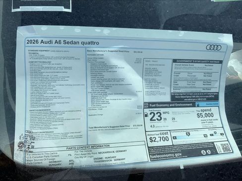 New 2026 Audi A6 Premium Plus image 22