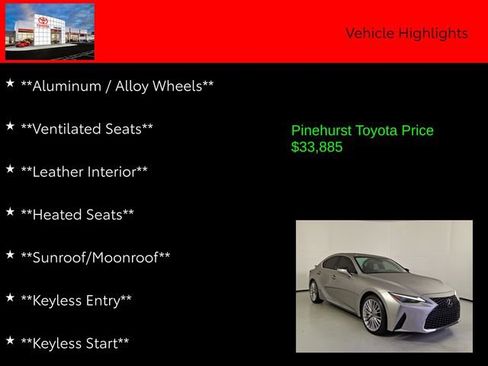 Used 2022 Lexus IS 300 300 w/ Premium Package image 13