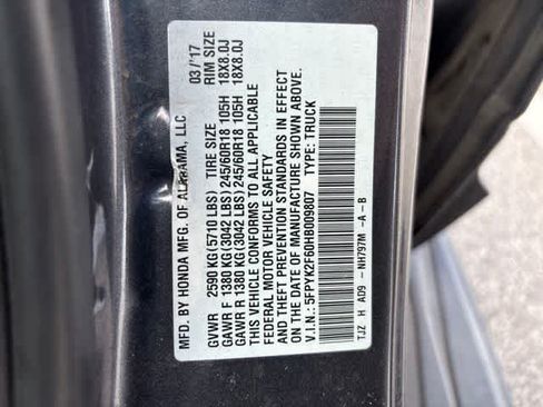 Used 2017 Honda Ridgeline RTL-T image 22
