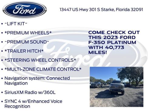 Certified 2023 Ford F350 Platinum w/ Tremor Off-Road Package image 14