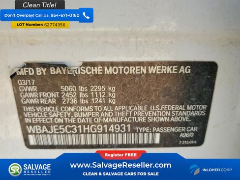 Used 2017 BMW 540i RWD image 16