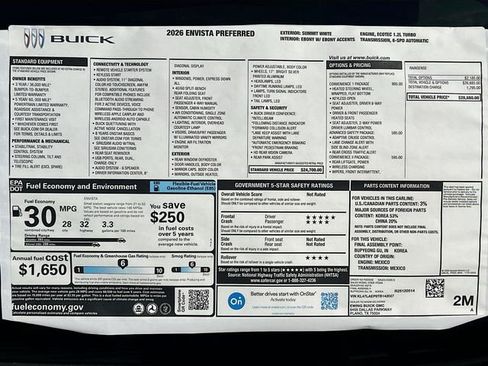 New 2026 Buick Envista Preferred w/ Convenience I Package image 21