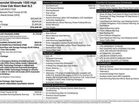 Used 2023 Chevrolet Silverado 1500 High Country w/ Technology Package AWD/4WD image 38