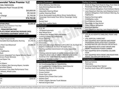 Used 2022 Chevrolet Tahoe Premier w/ Texas Edition RWD image 33