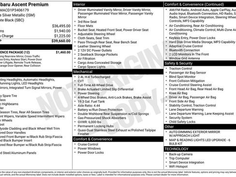 Certified 2023 Subaru Ascent Premium w/ Convenience Package image 8