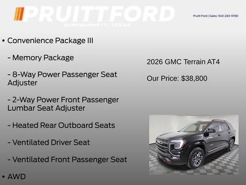 Used 2026 GMC Terrain AT4 w/ Convenience Package III AWD/4WD image 13