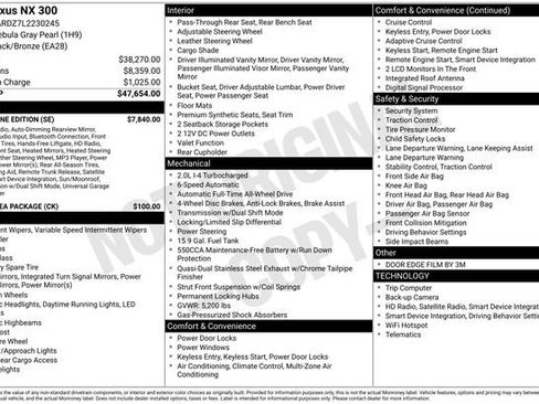 Used 2020 Lexus NX 300 AWD w/ Black Line Edition image 18