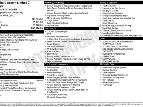 Certified 2025 Subaru Ascent Limited image 48