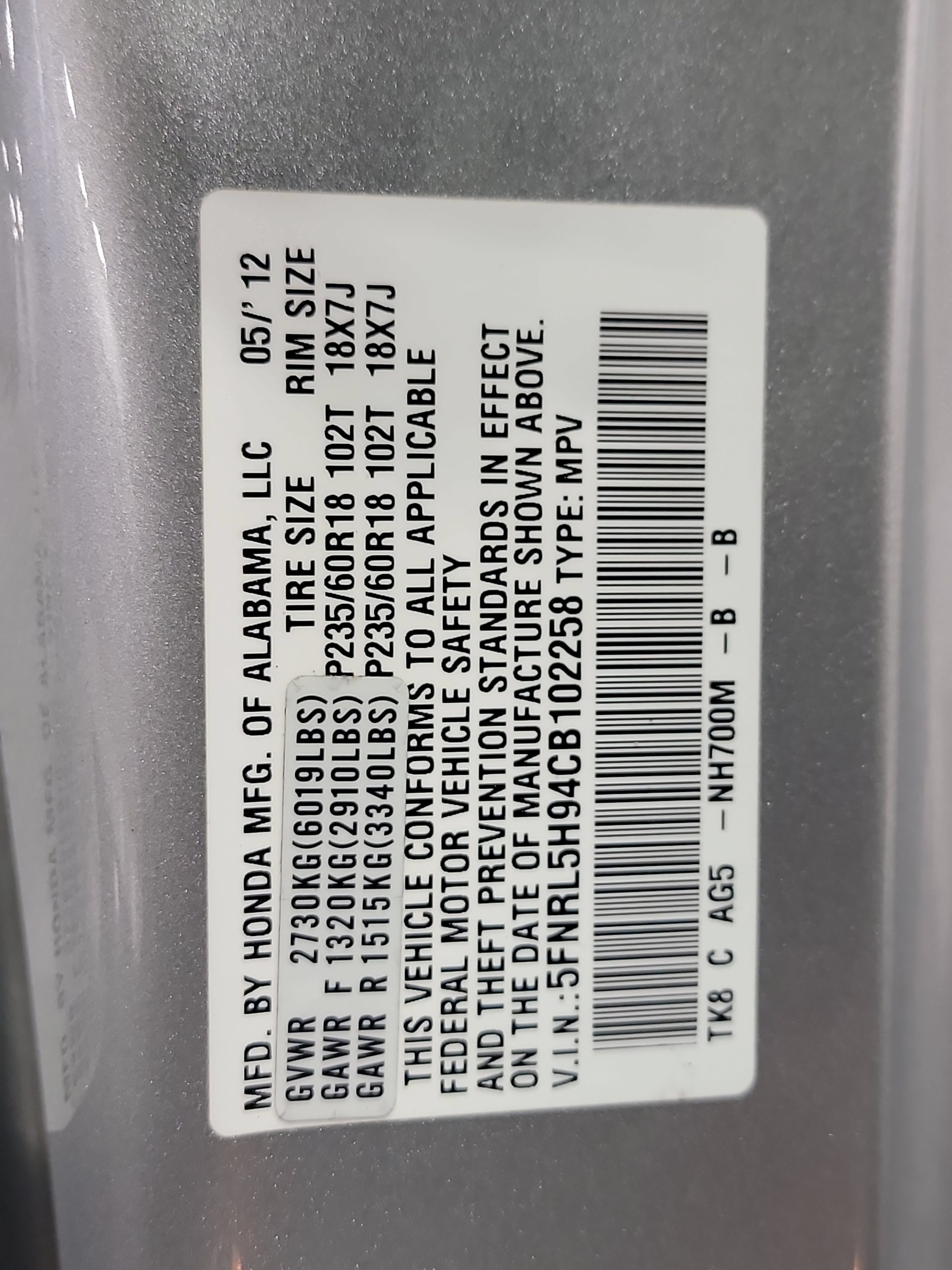 Used 2012 Honda Odyssey Touring image 33