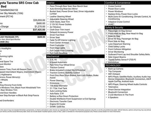 Used 2021 Toyota Tacoma SR5 w/ Technology Package AWD/4WD image 9