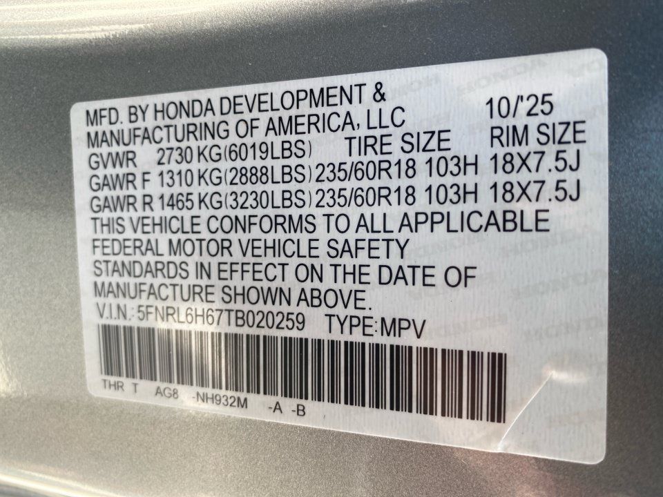 Certified 2026 Honda Odyssey EX-L image 39