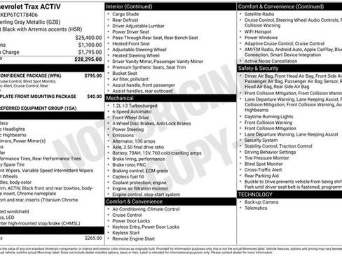 New 2026 Chevrolet Trax ACTIV w/ Driver Confidence Package FWD image 2