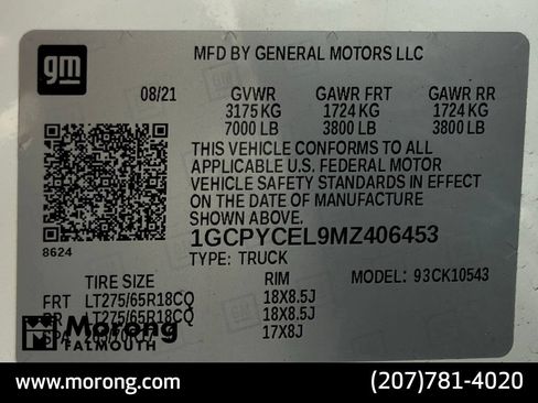 Used 2021 Chevrolet Silverado 1500 Custom Trail Boss w/ Safety Confidence Package AWD/4WD image 43