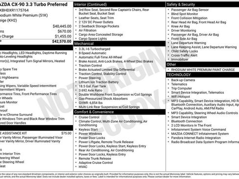 Certified 2024 MAZDA CX-90 3.3 Turbo w/ Preferred Package AWD/4WD image 25
