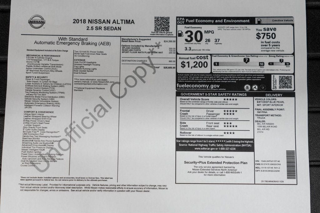Used 2018 Nissan Altima 2.5 SR FWD image 82