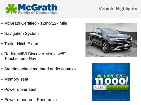 Used 2022 Volkswagen Atlas SEL AWD/4WD image 5