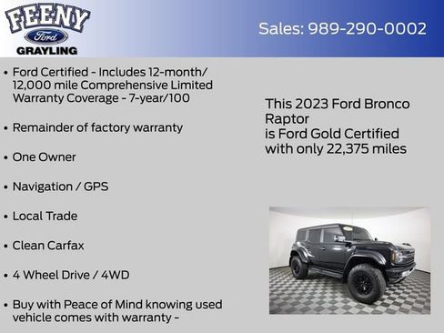 Used 2023 Ford Bronco Raptor AWD/4WD image 5
