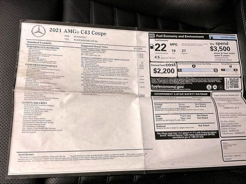 Certified 2021 Mercedes-Benz C 43 AMG 4MATIC Coupe image 20