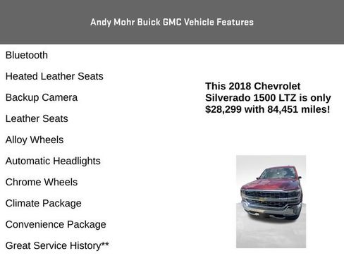 Used 2018 Chevrolet Silverado 1500 LTZ w/ Sport Package AWD/4WD image 4
