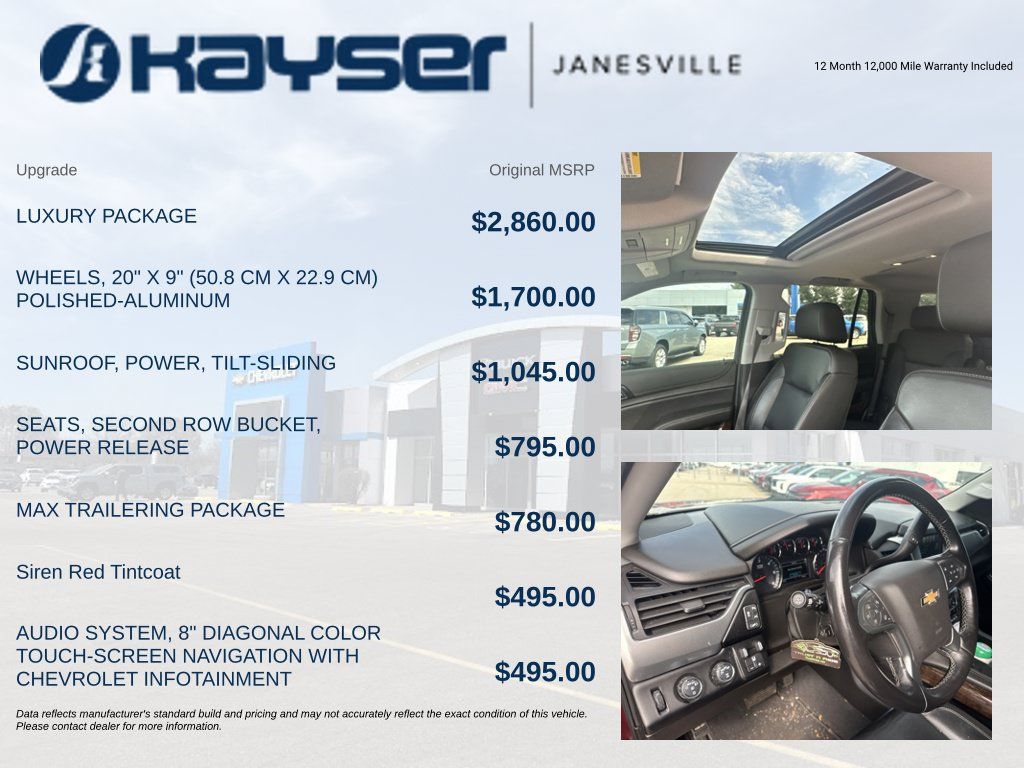 Used 2019 Chevrolet Tahoe LT w/ Luxury Package AWD/4WD image 2