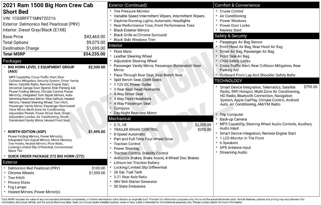 Used 2021 RAM 1500 Big Horn AWD/4WD image 4