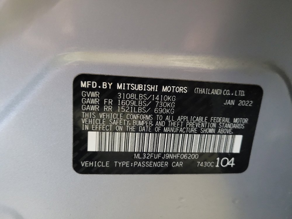 Used 2022 Mitsubishi Mirage G4 Black Edition FWD image 33